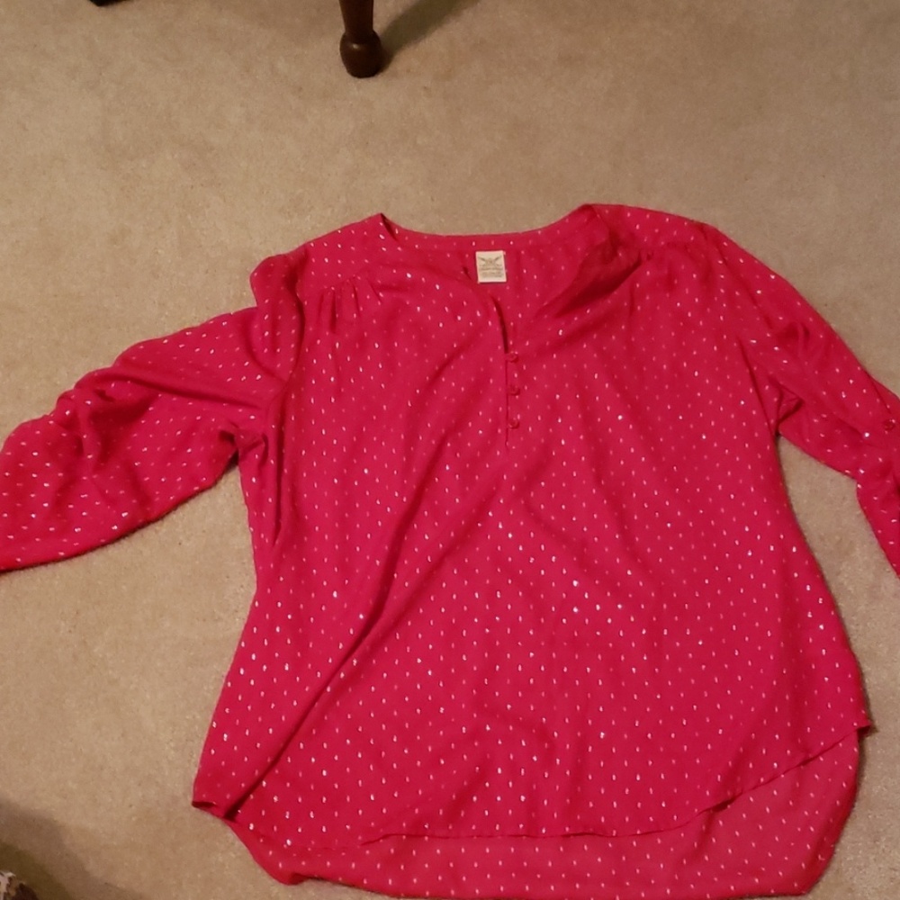 Blouse red with sparkle